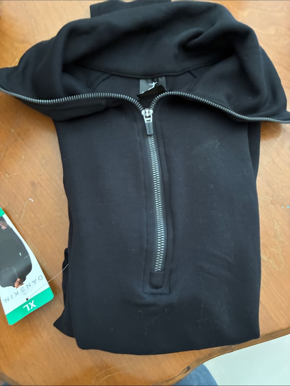 Danskin Black Quarter Zip-Up Jacket